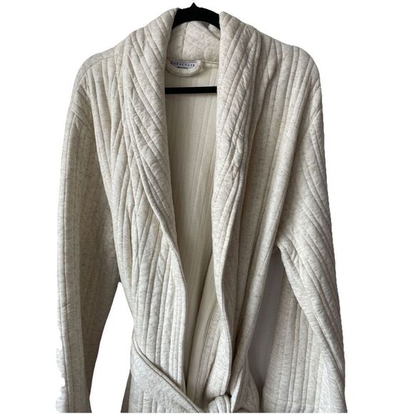 New $179 PARACHUTE Unisex Cozy Knit Robe in Natural Size Large - Picture 6 of 8